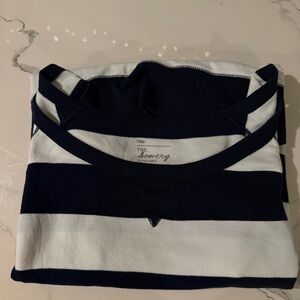 GAP Navy and White Soft Long Sleeve Shirt